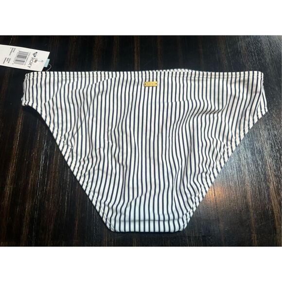 Roxy NWT size S beach classics navy/stripe full bikini bottoms - swim - Picture 4 of 7